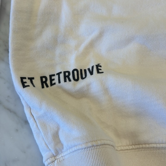 Women's Clare V. Ruffle Shoulder Sweatshirt in Cream, Size S - Picture 7 of 11